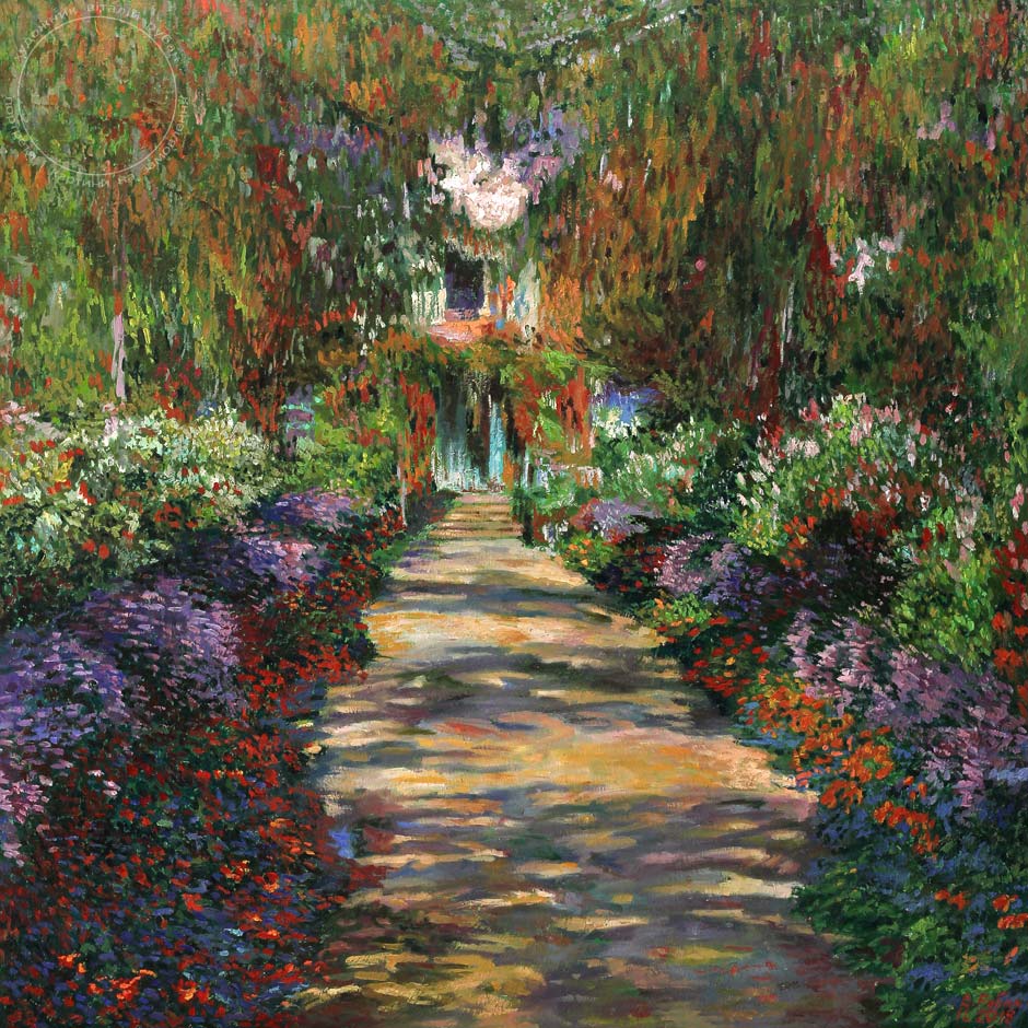Копия картины Клода Моне Garten in Giverny - художник Виталий Рубан.
