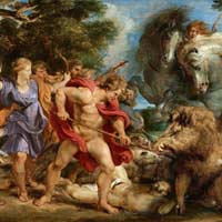 Rubens. The Calydonian boar hunt.