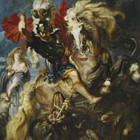 Рубенс. Бой святого Георгия с драконом.