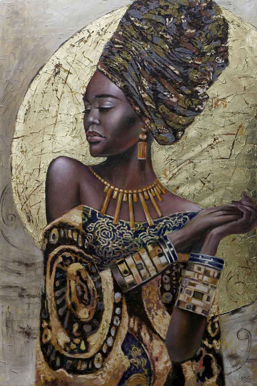 Копія картини на замовлення - Африканка - художник Віталій Рубан.