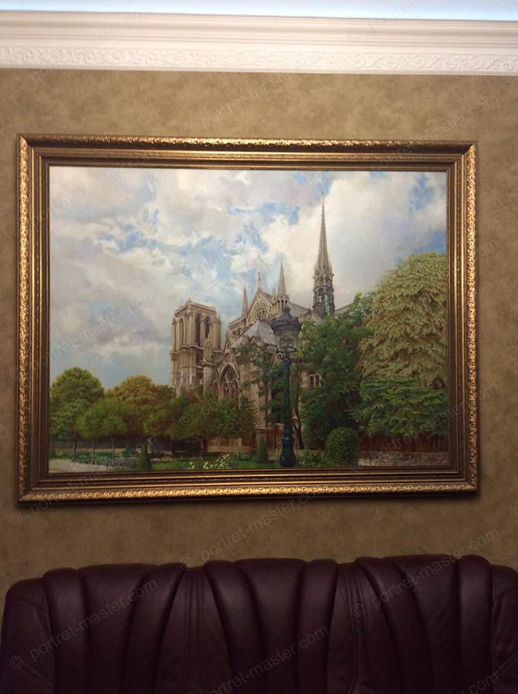 Картина Собор Парижской Богоматери в интерьере