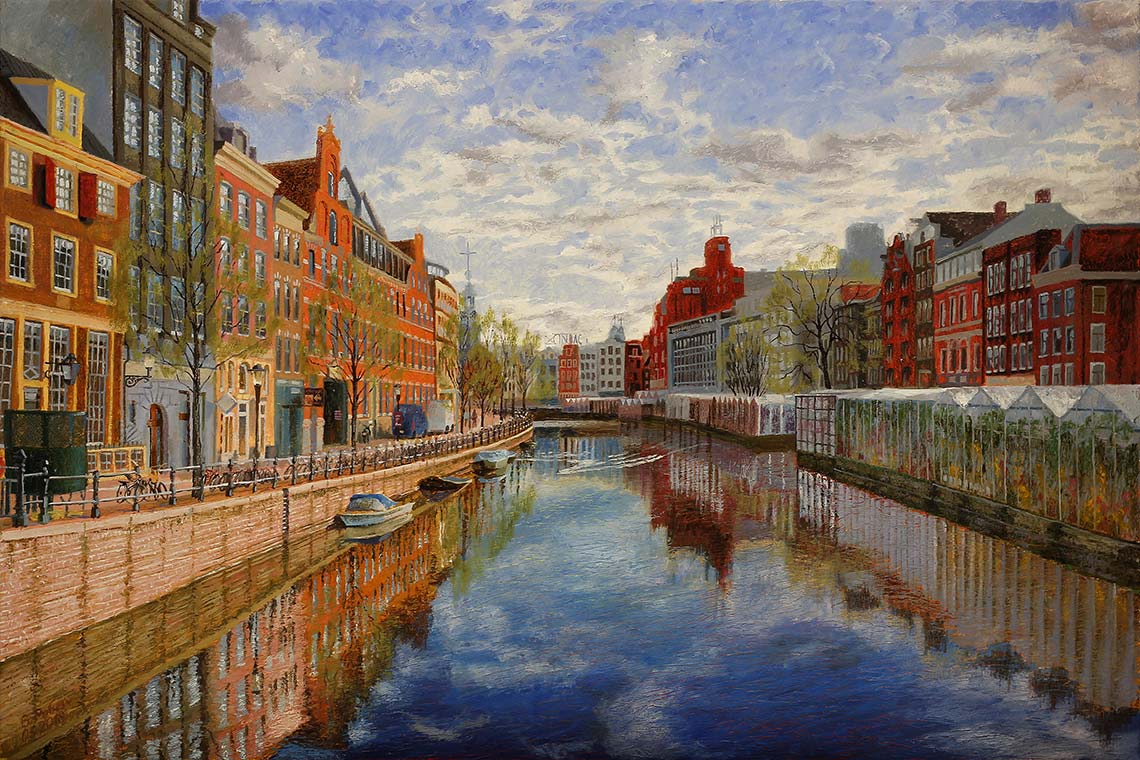 Пастозна картина з прописом деталей Амстердам - художник Віталій Рубан