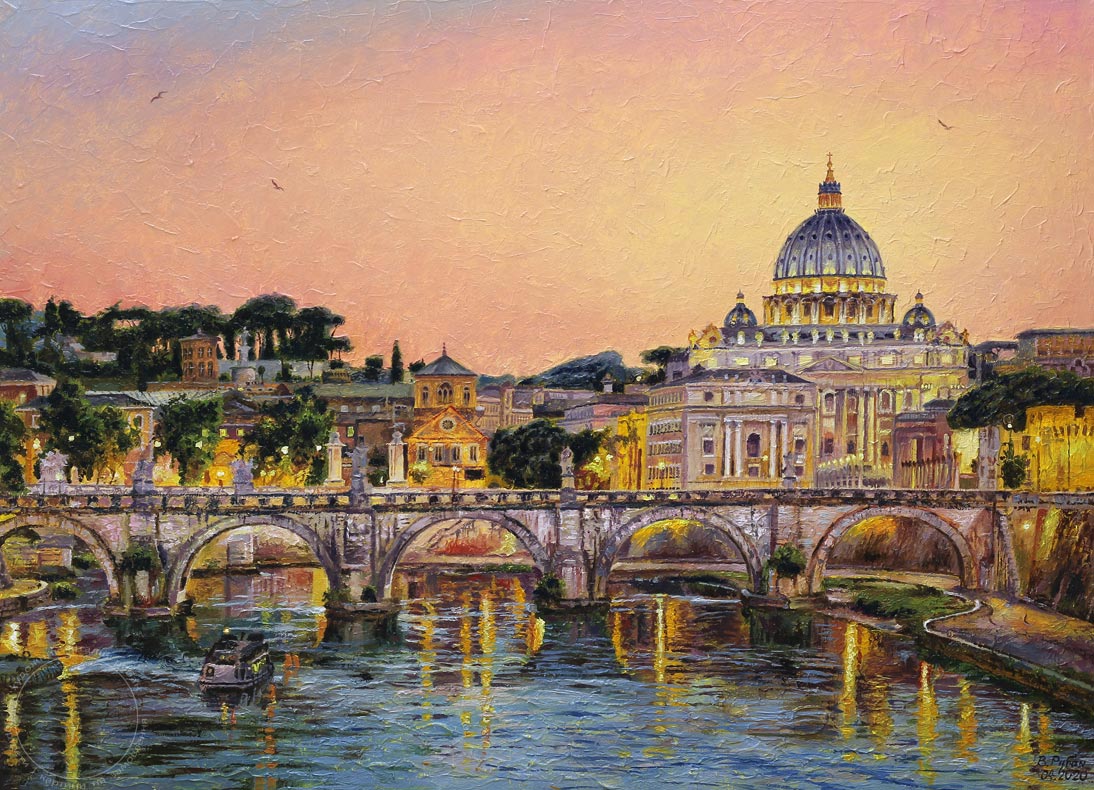 Картина «Рим. Собор святого Петра» - художник Виталий Рубан