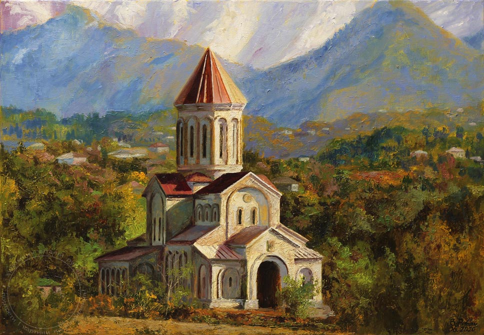 Православная церковь в Грузии - пастозная живопись