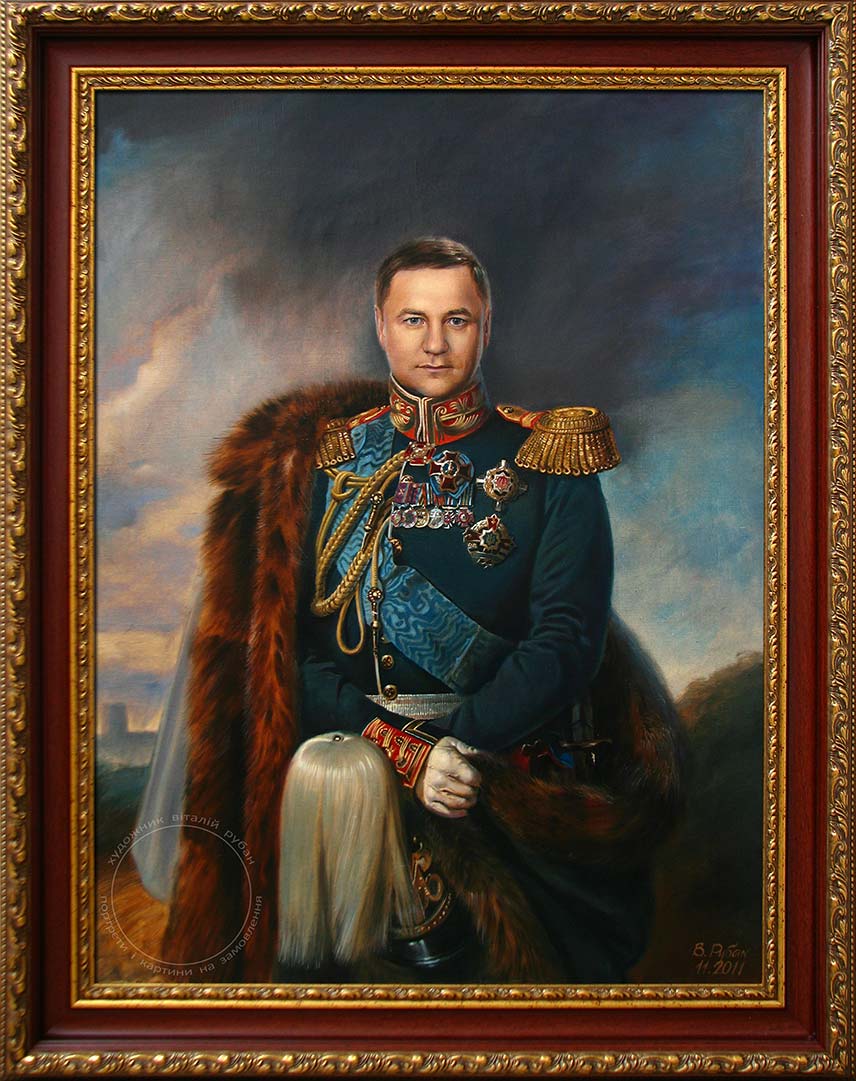 Портрет по мотивам старых мастеров - портрет современного генерала милиции в образе графа
