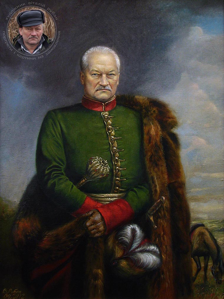 Мужской портрет в образе украинского гетмана