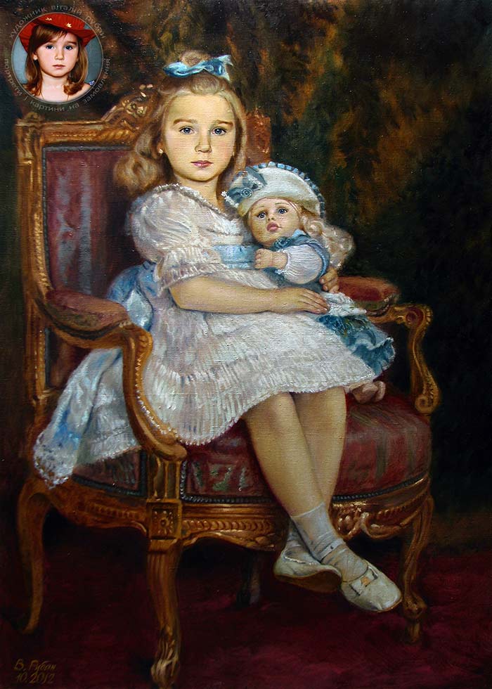 Портрет дівчинки в образі княжни - дитячий портрет