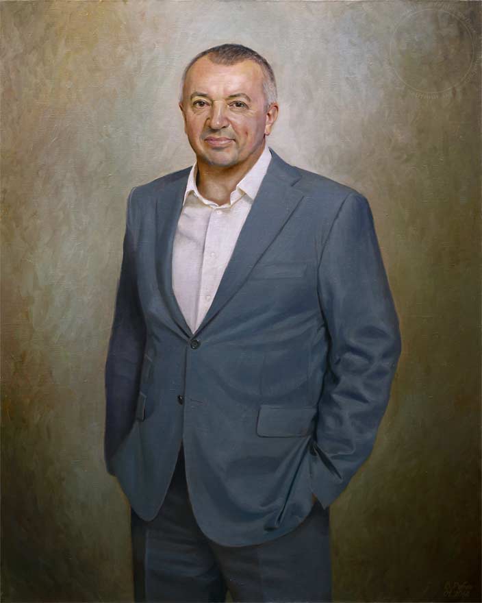 Класичний тонкошаровий портрет Андрія - художник Віталій Рубан