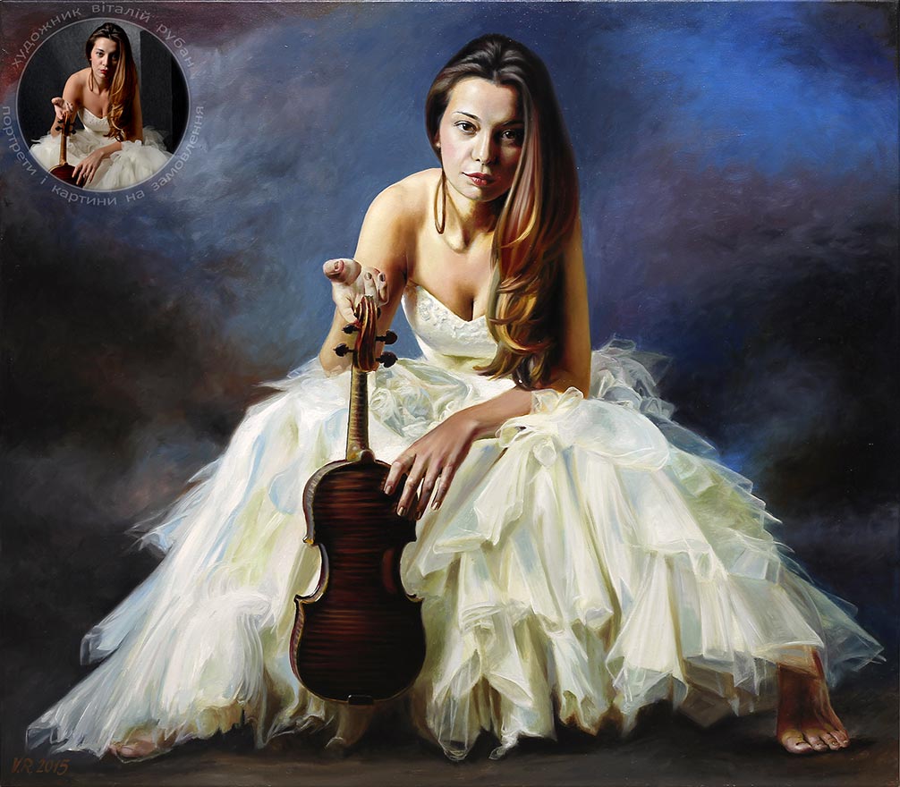 Портрет польської дівчини-скрипалі