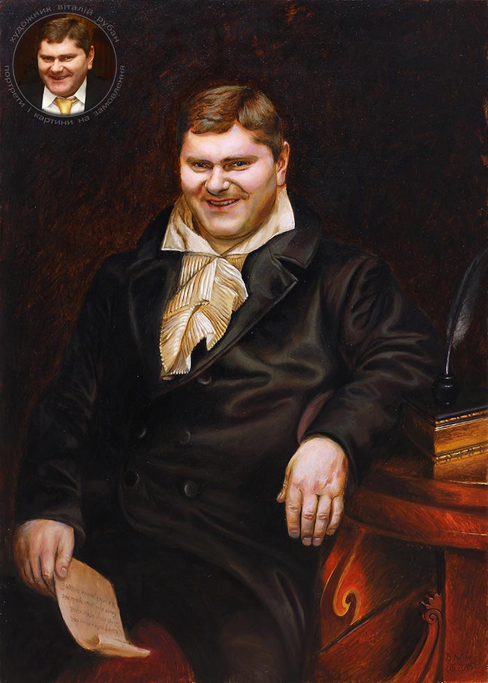 Чоловічий портрет в образі письменника-байкаря