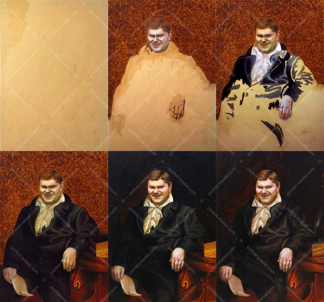 Фотографія робочого процесу над портретом Ярослава
